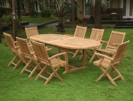 Mobilier en bois dans un jardin à louer par location mobilier Paris et 126 Events