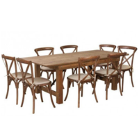 table rustique en bois en vente par 126 Events - deco privé